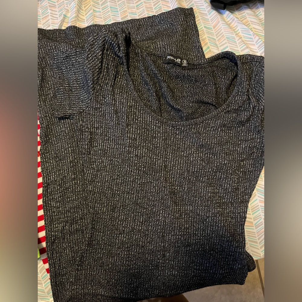 Long dress, size S, color black and grey